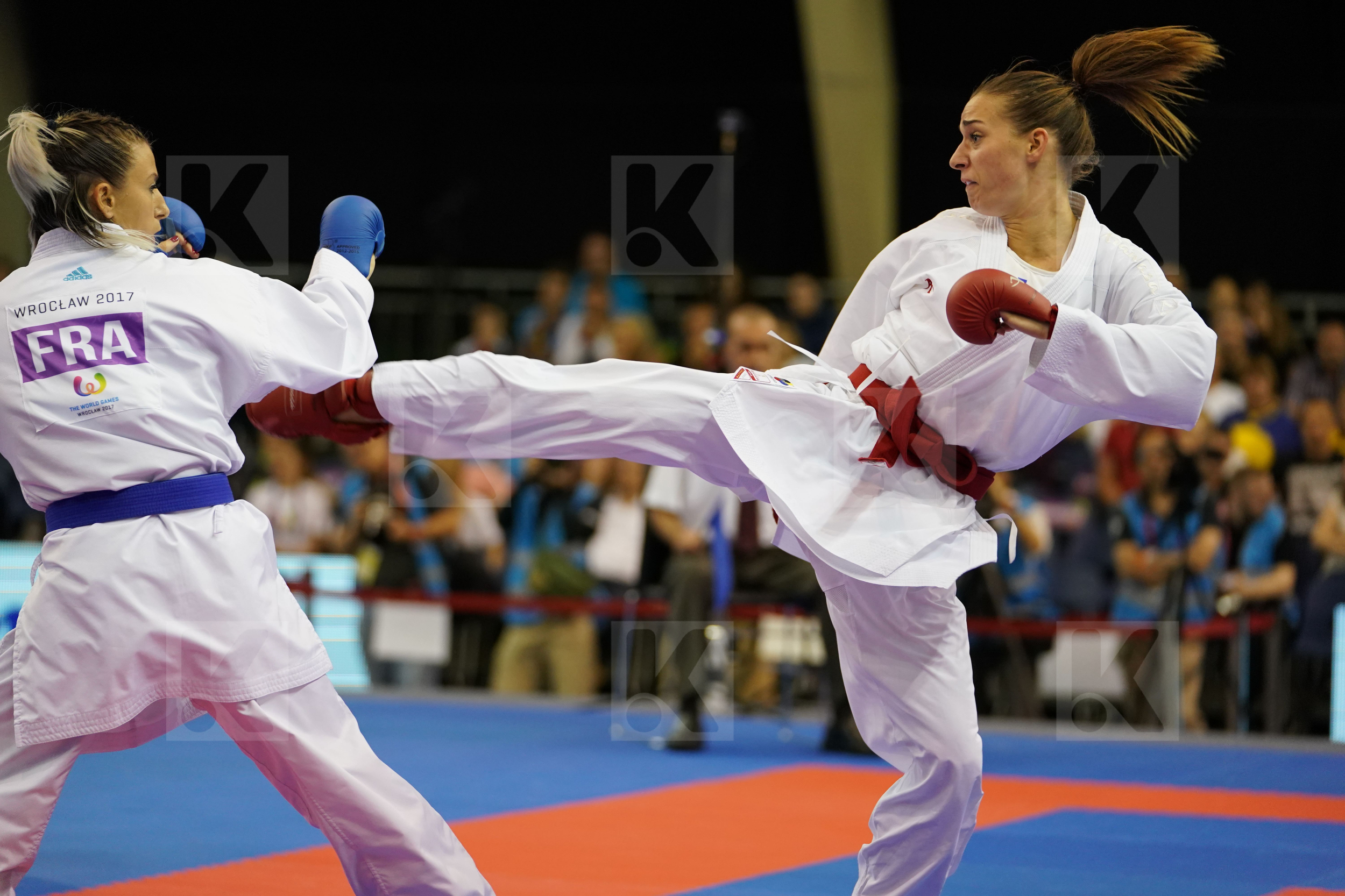 Austria Female Kumite -50kg France Plank Bettina Recchia Alexandra